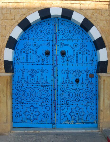 A blue door